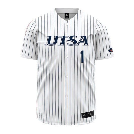 UTSA - NCAA Baseball : Damian Montanez - Pinstripe Jersey-0