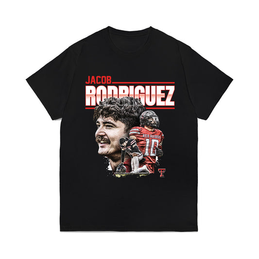 Texas Tech - NCAA Football : Jacob Rodriguez - Collage Comfort Colors T-Shirt-0