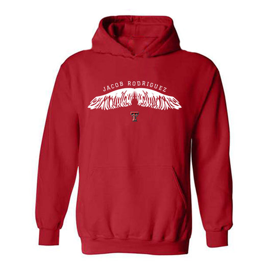 Texas Tech - NCAA Football : Jacob Rodriguez - Graphic Tee Hooded Sweatshirt-0