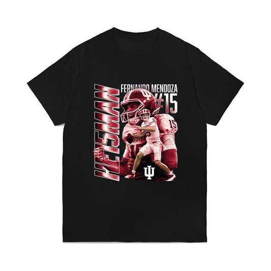Indiana - NCAA Football : Fernando Mendoza - Heisman Collage Comfort Colors T-Shirt-0