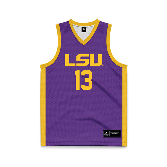 LSU - NCAA Men's Basketball : Matthew Gilhool - Purple Basketball Jersey-0