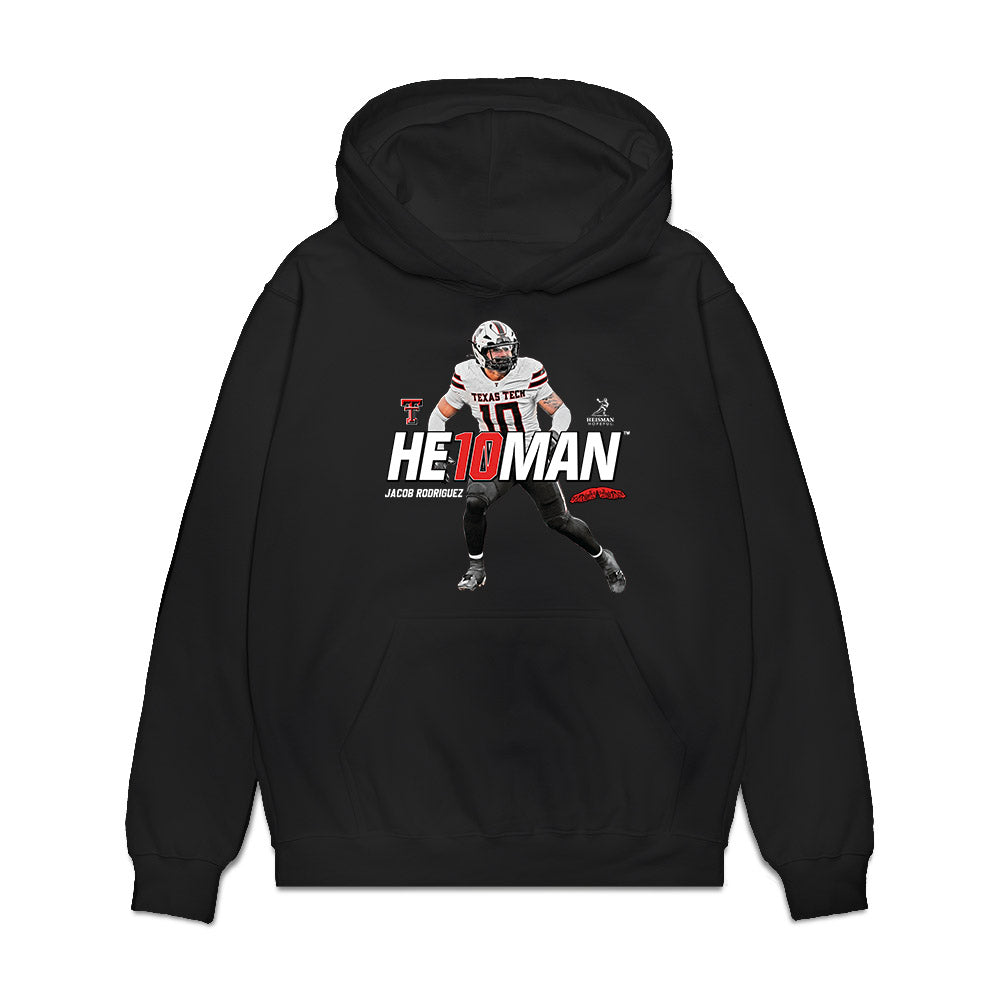 Texas Tech - NCAA Football : Jacob Rodriguez - Heisman Premium Hooded Sweatshirt-0