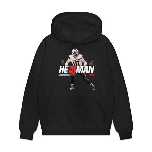 Texas Tech - NCAA Football : Jacob Rodriguez - Heisman Premium Hooded Sweatshirt-0