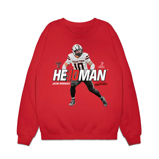 Texas Tech - NCAA Football : Jacob Rodriguez - Heisman Premium Crewneck Sweatshirt-0