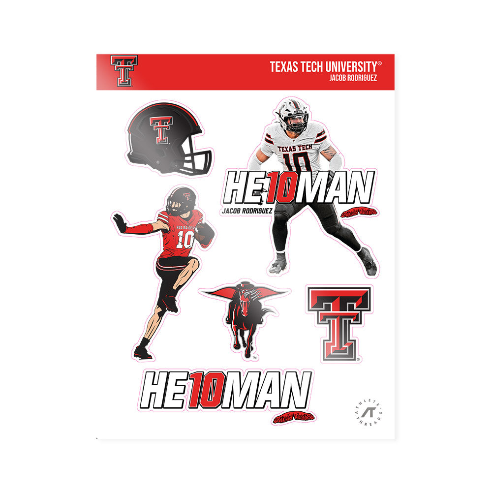 Texas Tech - NCAA Football : Jacob Rodriguez - Heisman Sticker Sheet-0