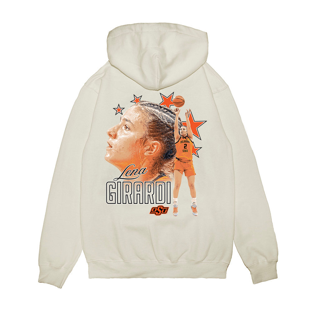 Oklahoma State - NCAA Women's Basketball : Lena Girardi - Collage Premium Hooded Sweatshirt-1