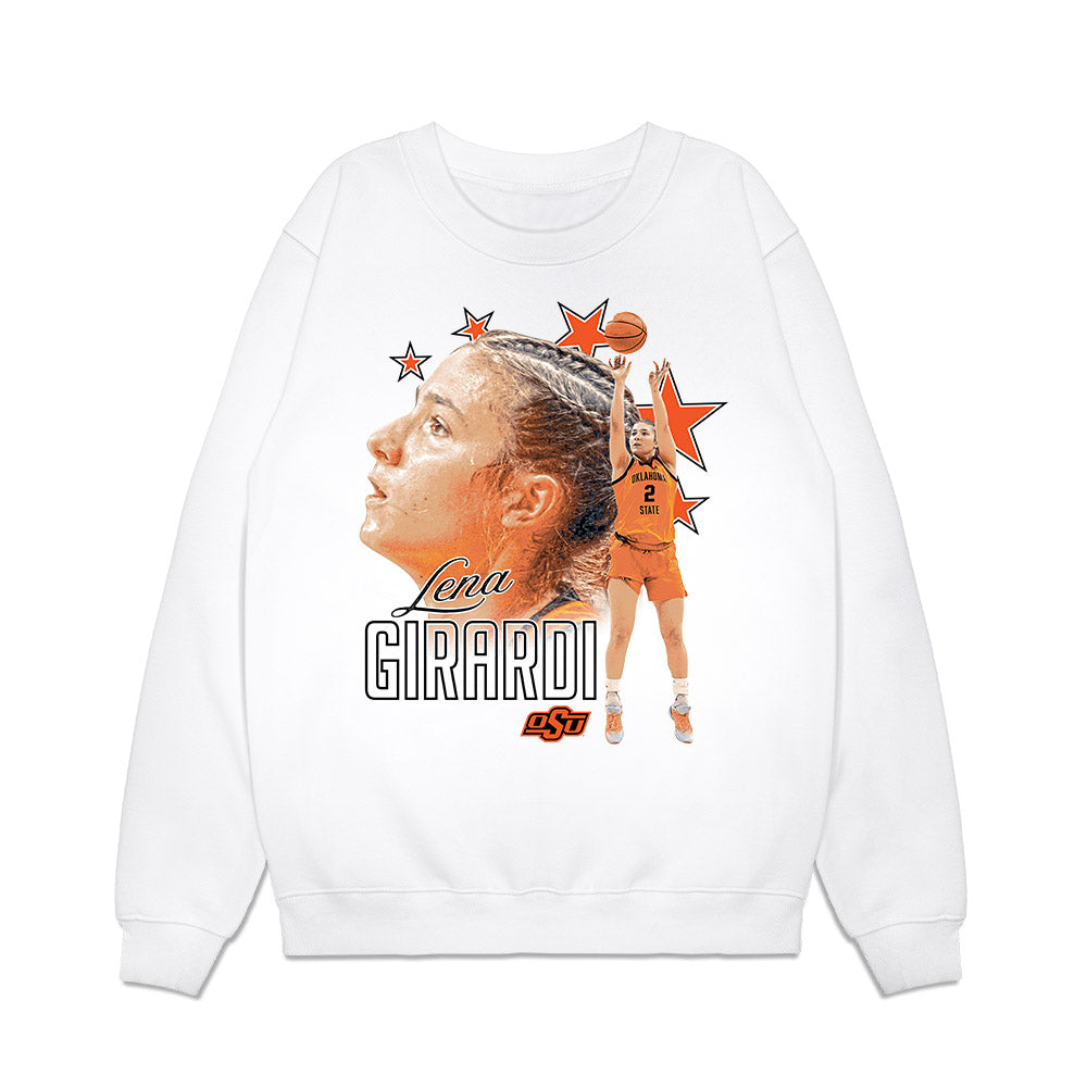 Oklahoma State - NCAA Women's Basketball : Lena Girardi - Collage Premium Crewneck Sweatshirt-0