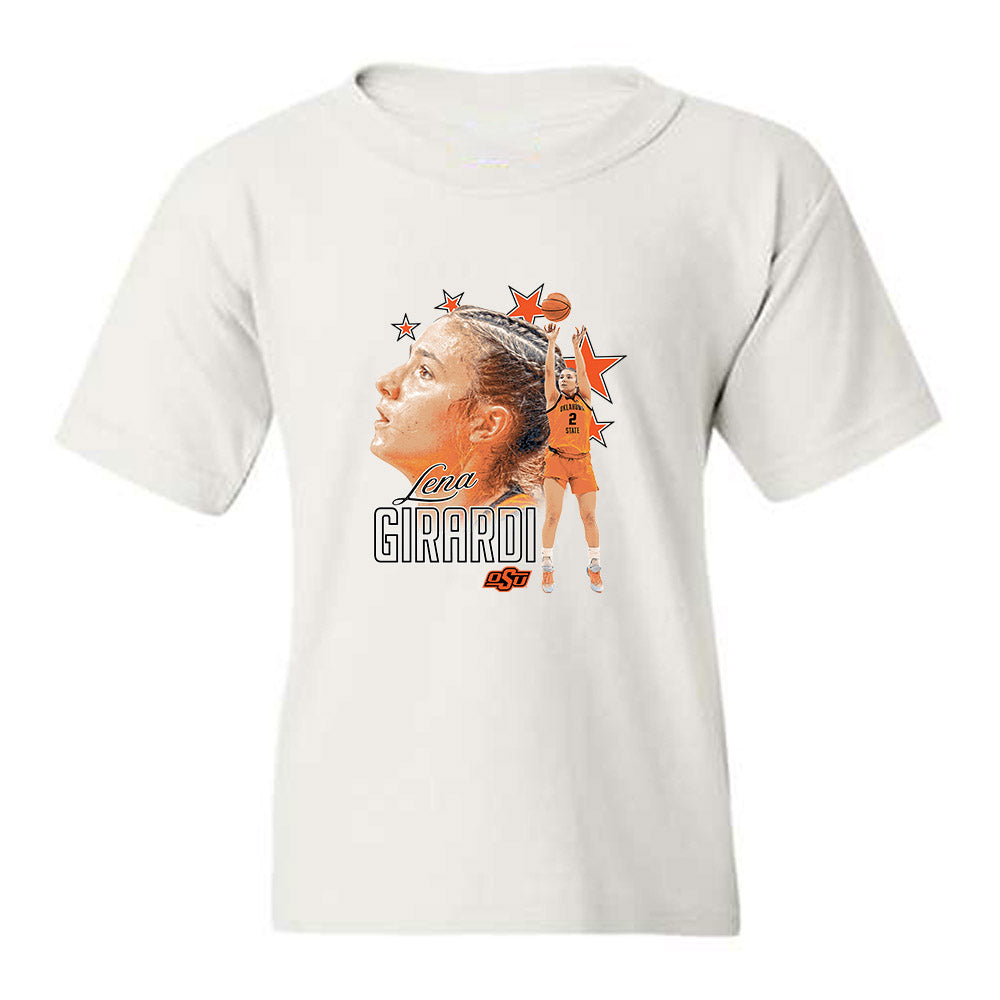 Oklahoma State - NCAA Women's Basketball : Lena Girardi - Collage Youth T-Shirt-0
