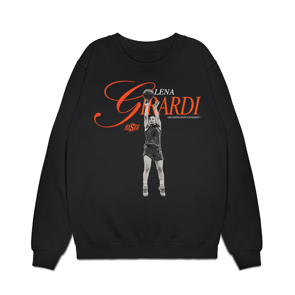 Oklahoma State - NCAA Women's Basketball : Lena Girardi - Legacy Premium Crewneck Sweatshirt-0