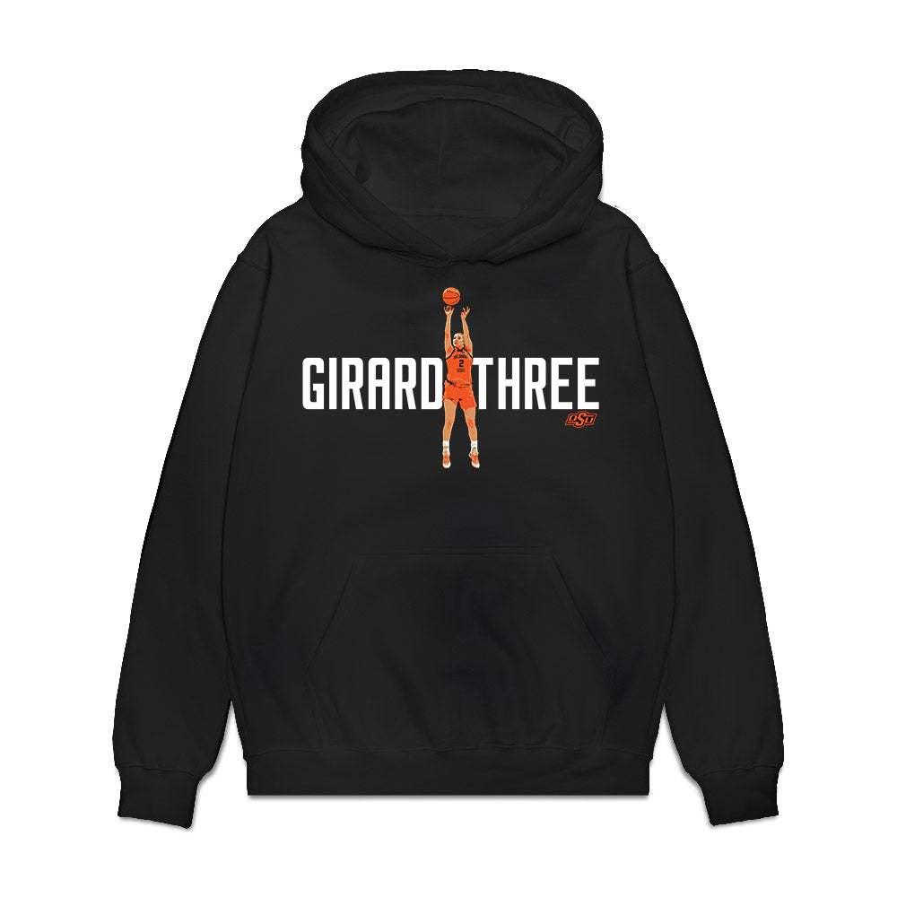 Oklahoma State - NCAA Women's Basketball : Lena Girardi - Graphic Tee Premium Hooded Sweatshirt-0