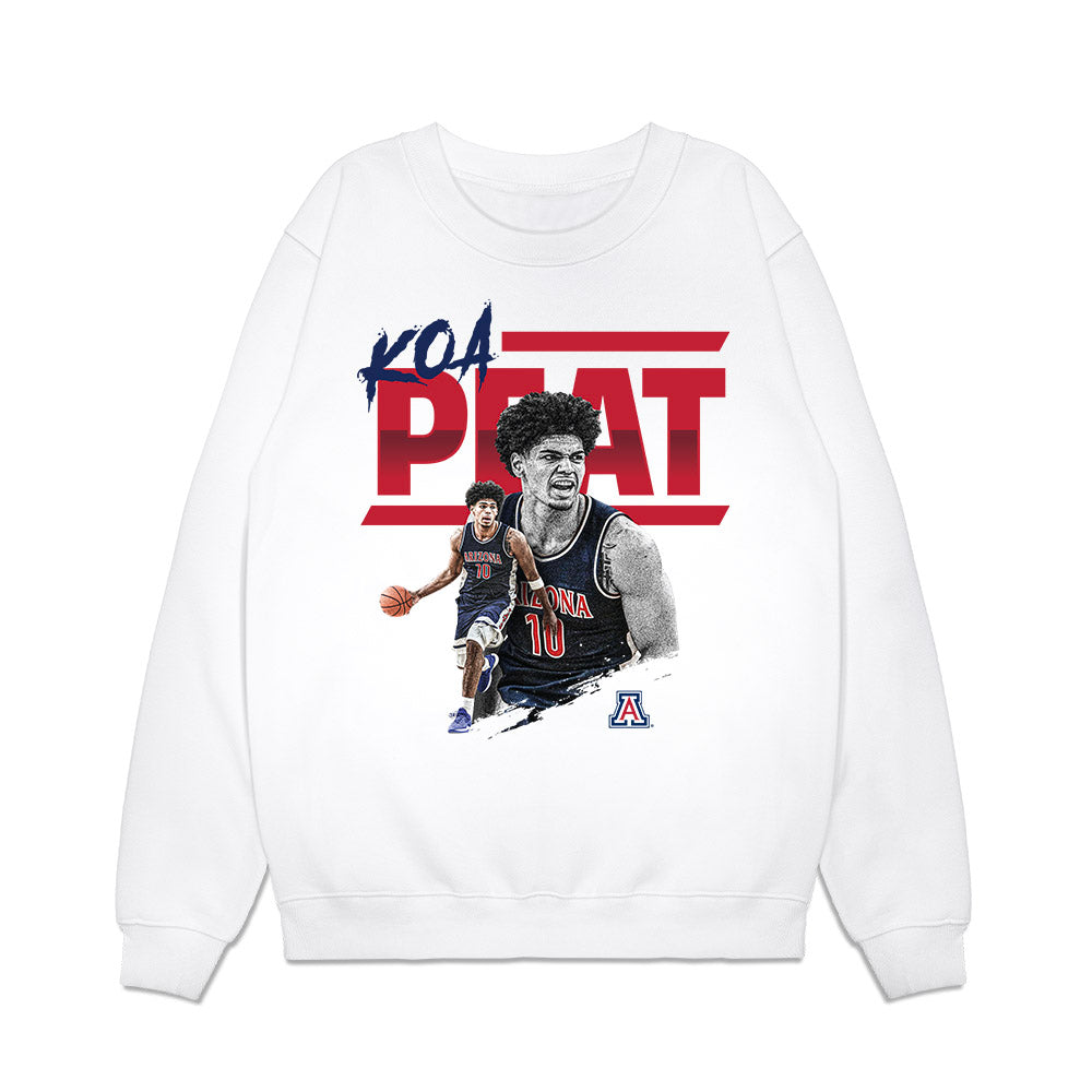 Arizona - NCAA Men's Basketball : Koa Peat - Collage Premium Crewneck Sweatshirt-0
