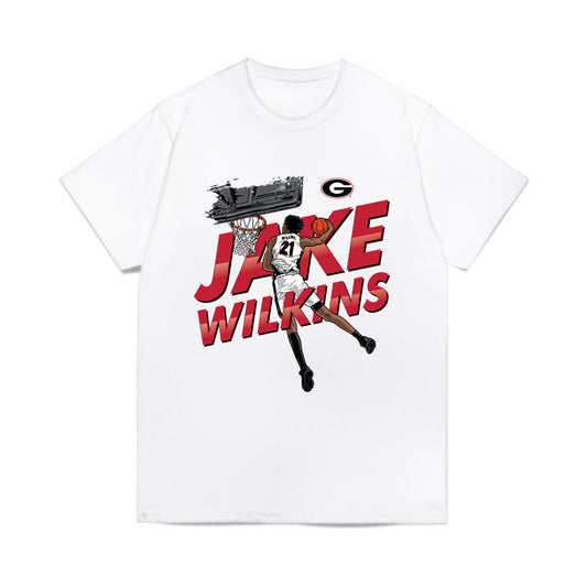 Georgia - NCAA Men's Basketball : Jake Wilkins - Graphic Comfort Colors T-Shirt-0
