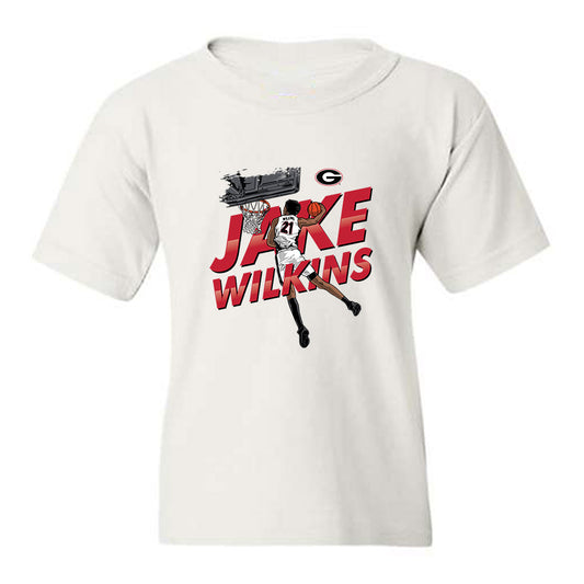 Georgia - NCAA Men's Basketball : Jake Wilkins - Graphic Youth T-Shirt-0