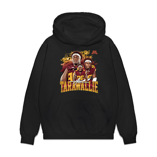 Minnesota - NCAA Football : Abu Tarawallie - Collage Premium Hooded Sweatshirt-0