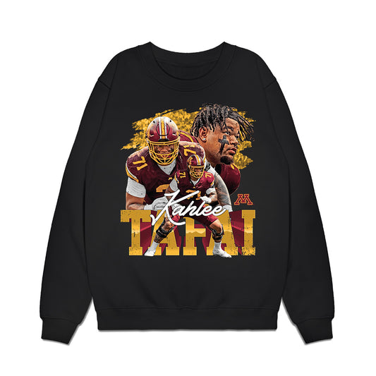 Minnesota - NCAA Football : Kahlee Tafai - Collage Premium Crewneck Sweatshirt-0