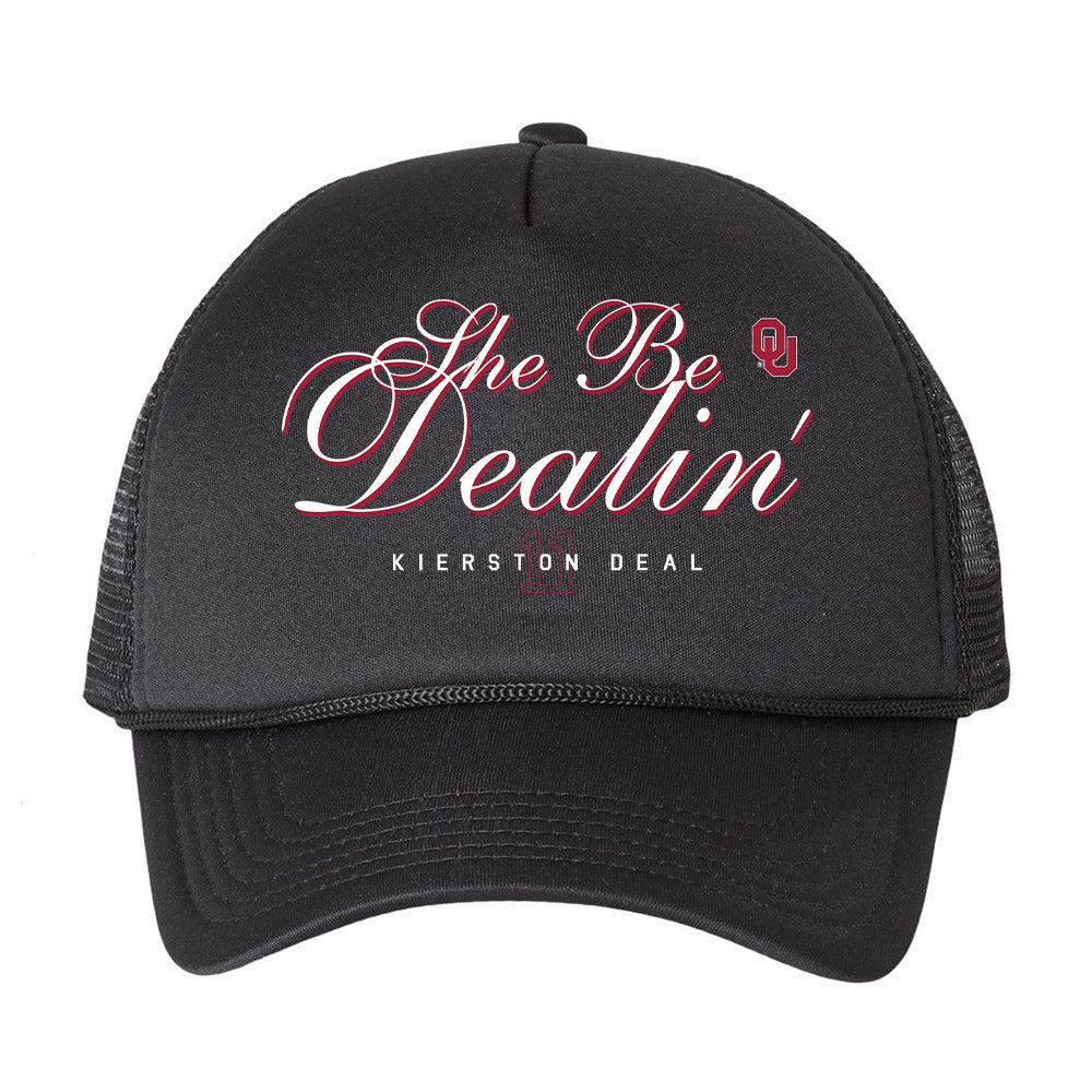 Oklahoma - NCAA Softball : Kierston Deal - She Be Dealin' Trucker Hat-0