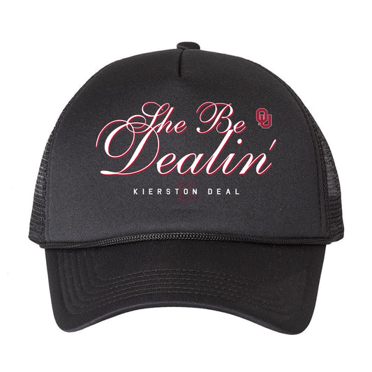 Oklahoma - NCAA Softball : Kierston Deal - She Be Dealin' Trucker Hat-0