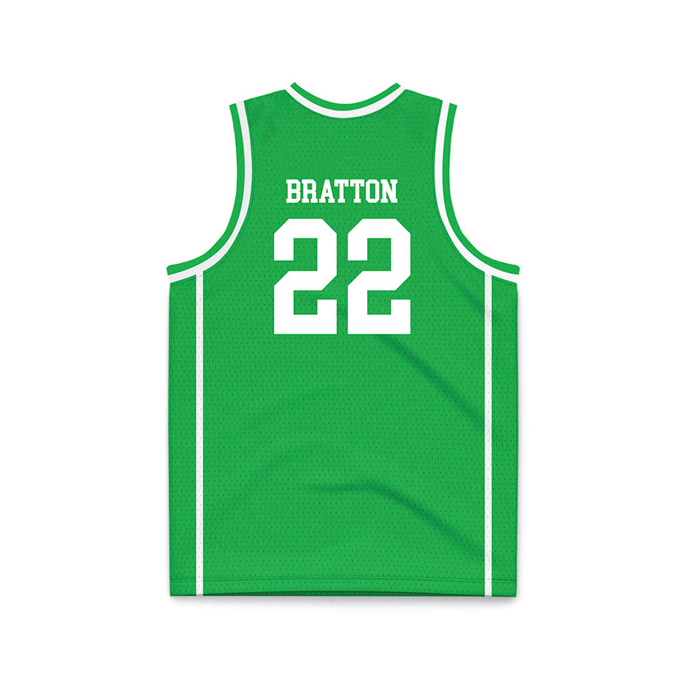 Marshall - NCAA Women's Basketball : Emily Bratton - Green Basketball Jersey-1