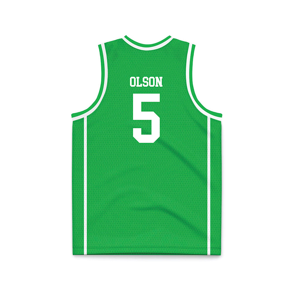 Marshall - NCAA Women's Basketball : Olivia Olson - Green Basketball Jersey-1