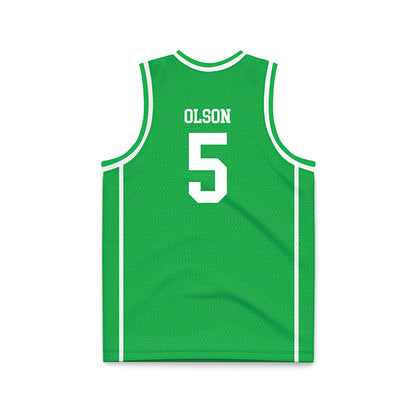 Marshall - NCAA Women's Basketball : Olivia Olson - Green Basketball Jersey-1