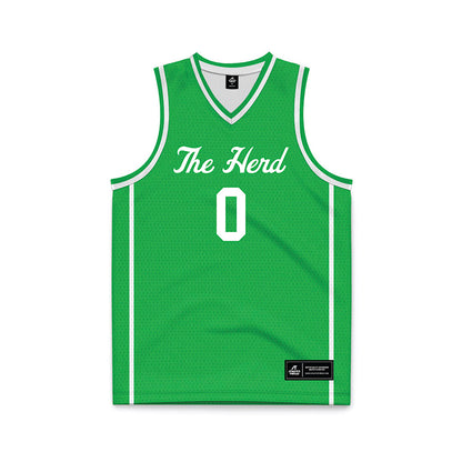 Marshall - NCAA Women's Basketball : timberlynn yeast - Green Basketball Jersey-0