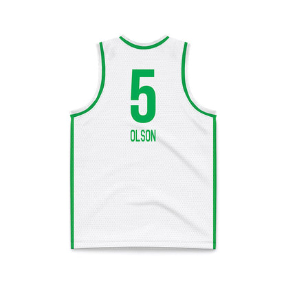 Marshall - NCAA Women's Basketball : Olivia Olson - White Basketball Jersey-1