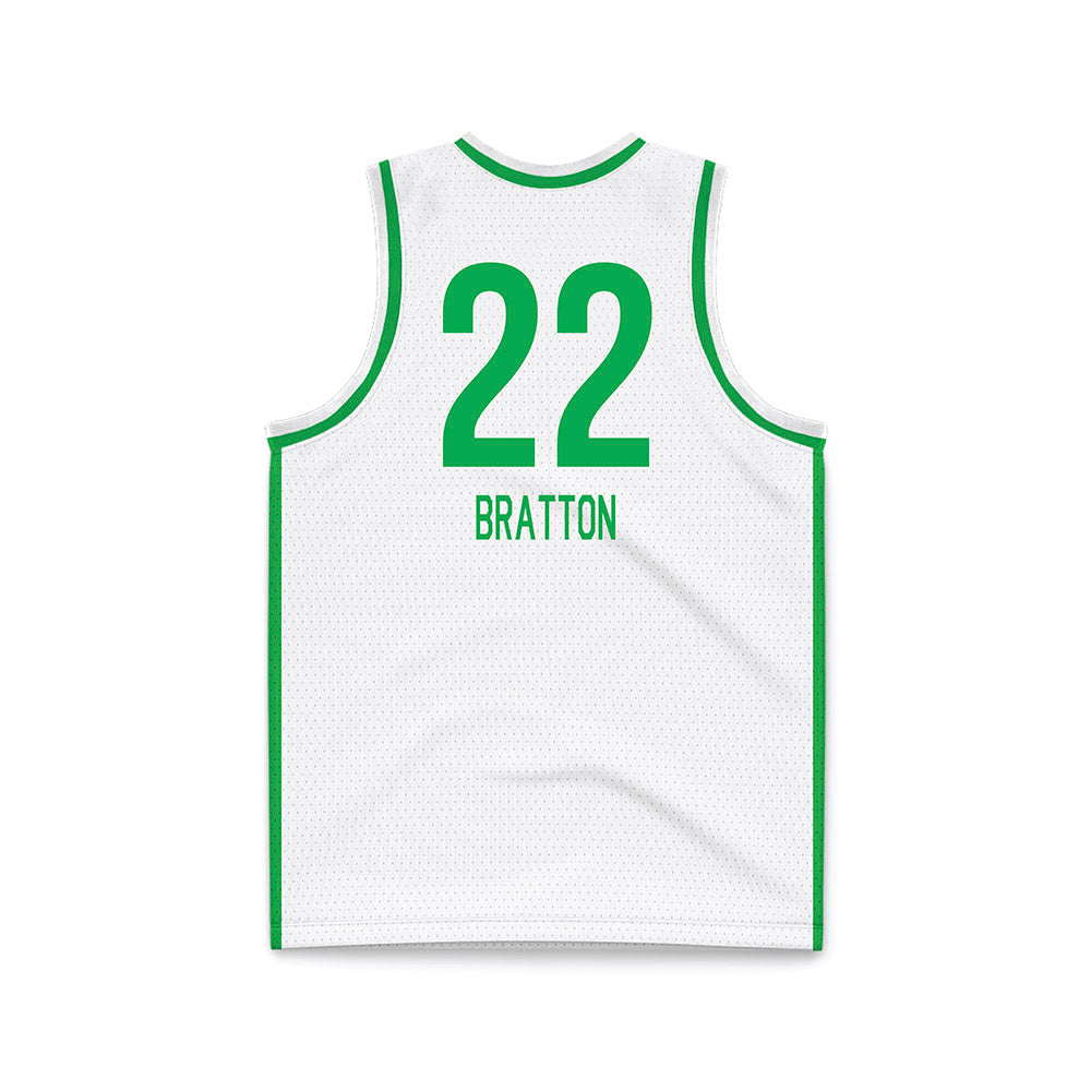 Marshall - NCAA Women's Basketball : Emily Bratton - White Basketball Jersey-1