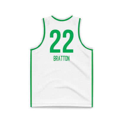 Marshall - NCAA Women's Basketball : Emily Bratton - White Basketball Jersey-1
