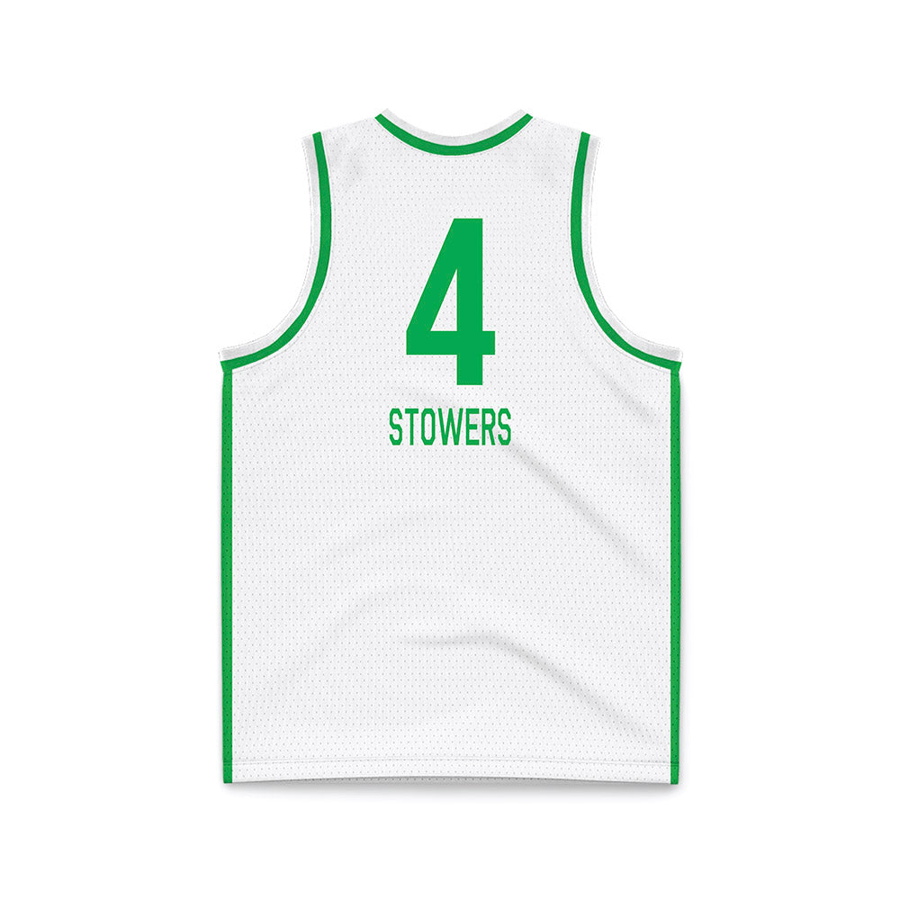 Marshall - NCAA Women's Basketball : Zenthia Stowers - White Basketball Jersey-1