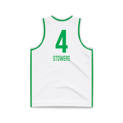 Marshall - NCAA Women's Basketball : Zenthia Stowers - White Basketball Jersey-1