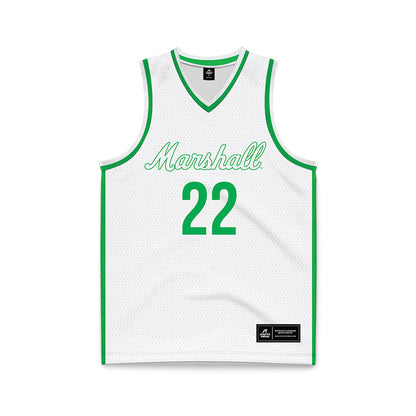 Marshall - NCAA Women's Basketball : Emily Bratton - White Basketball Jersey-0