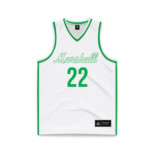 Marshall - NCAA Women's Basketball : Emily Bratton - White Basketball Jersey-0