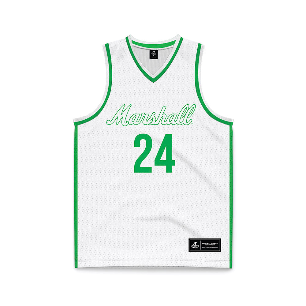 Marshall - NCAA Women's Basketball : Kassie Ingram - White Basketball Jersey-0