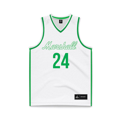 Marshall - NCAA Women's Basketball : Kassie Ingram - White Basketball Jersey-0