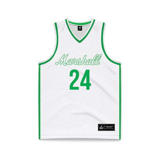 Marshall - NCAA Women's Basketball : Kassie Ingram - White Basketball Jersey-0