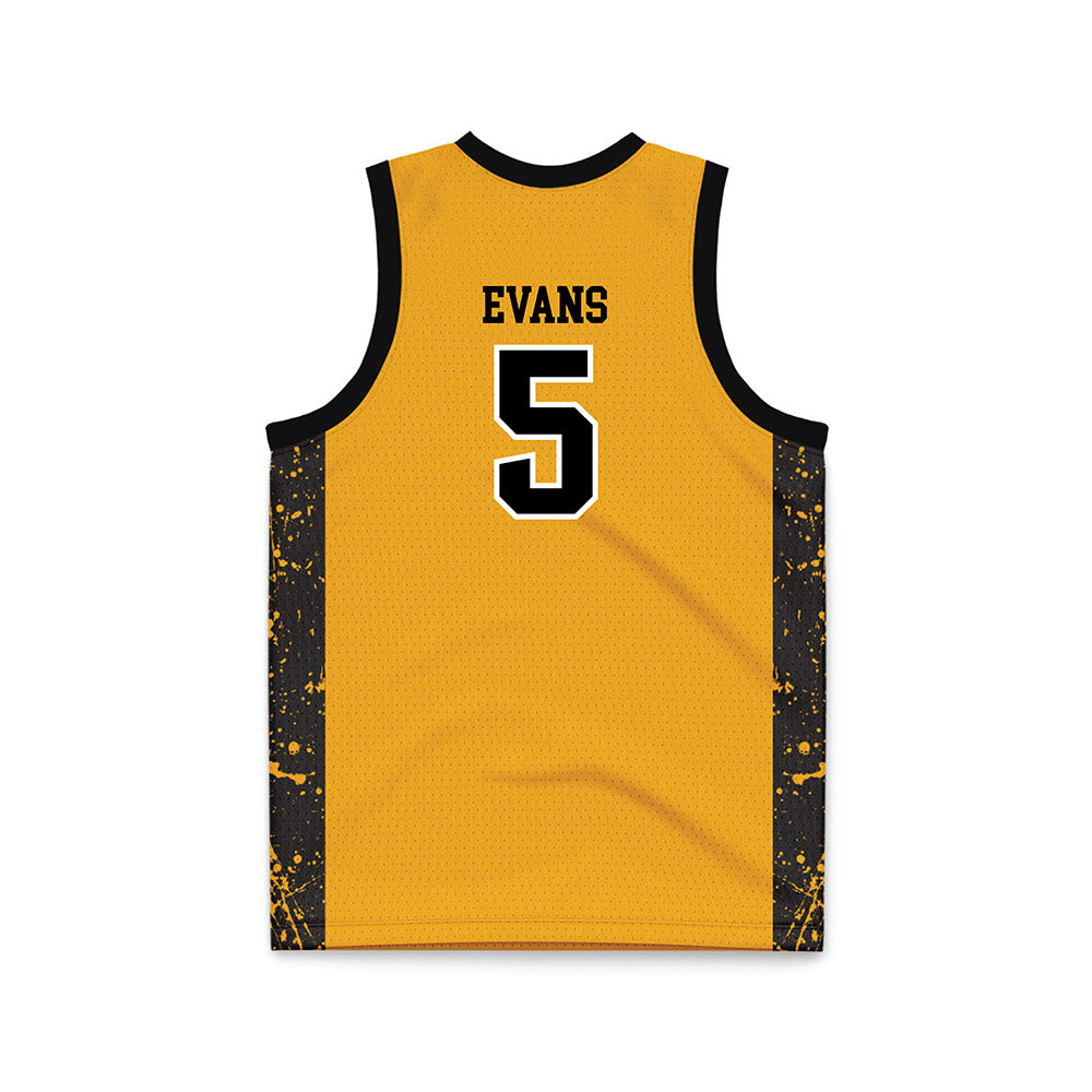 VCU - NCAA Men's Basketball : Barry Evans - Gold Basketball Jersey-1
