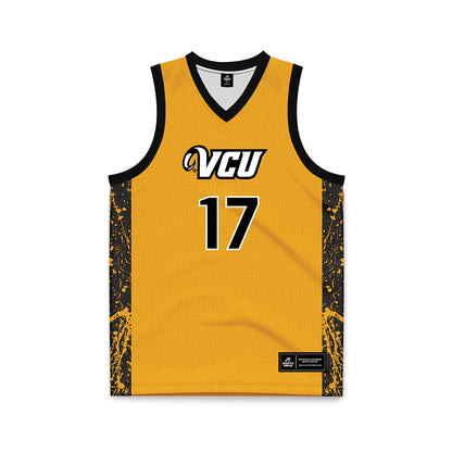 VCU - NCAA Men's Basketball : Lazar Djokovic - Gold Basketball Jersey-0