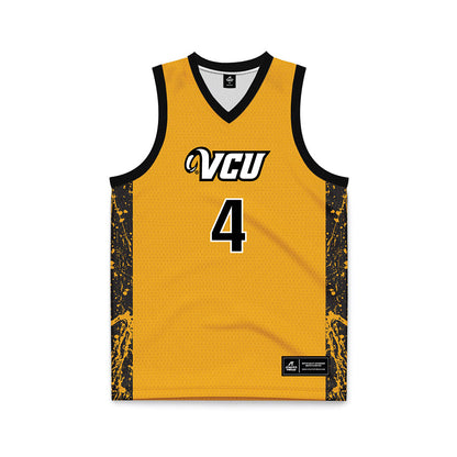 VCU - NCAA Men's Basketball : Ahmad Nowell - Gold Basketball Jersey-0