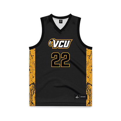 VCU - NCAA Men's Basketball : Keyshawn Mitchell - Black Basketball Jersey-0