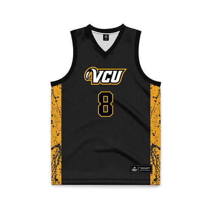 VCU - NCAA Men's Basketball : Michael Belle - Black Basketball Jersey-0