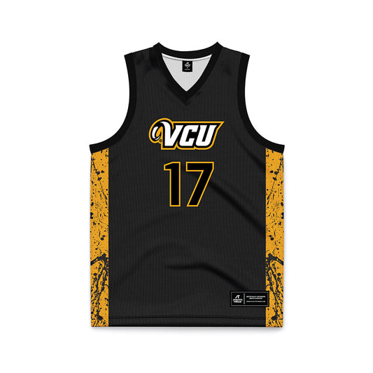 VCU - NCAA Men's Basketball : Lazar Djokovic - Black Basketball Jersey-0