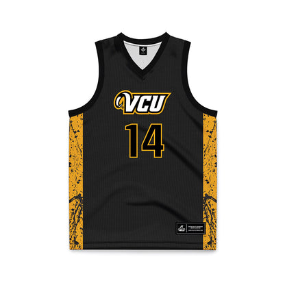 VCU - NCAA Men's Basketball : Jordan Tillery - Black Basketball Jersey-0