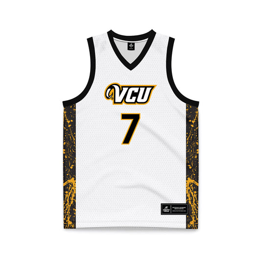 VCU - NCAA Men's Basketball : Obinnaya Okafor - White Basketball Jersey-0