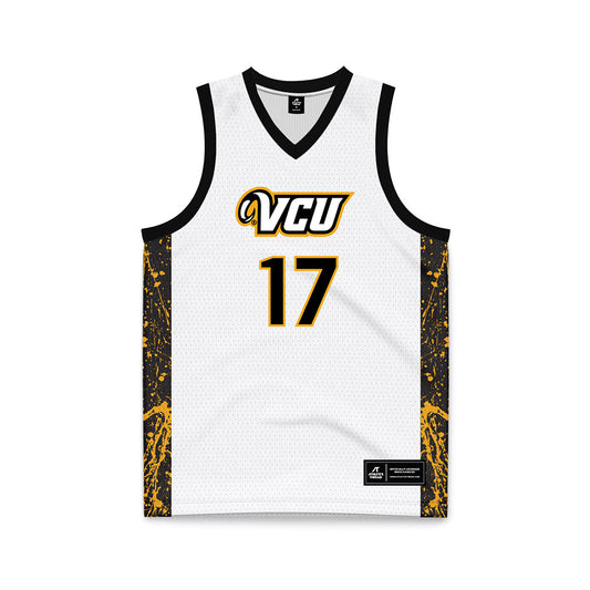 VCU - NCAA Men's Basketball : Lazar Djokovic - White Basketball Jersey-0