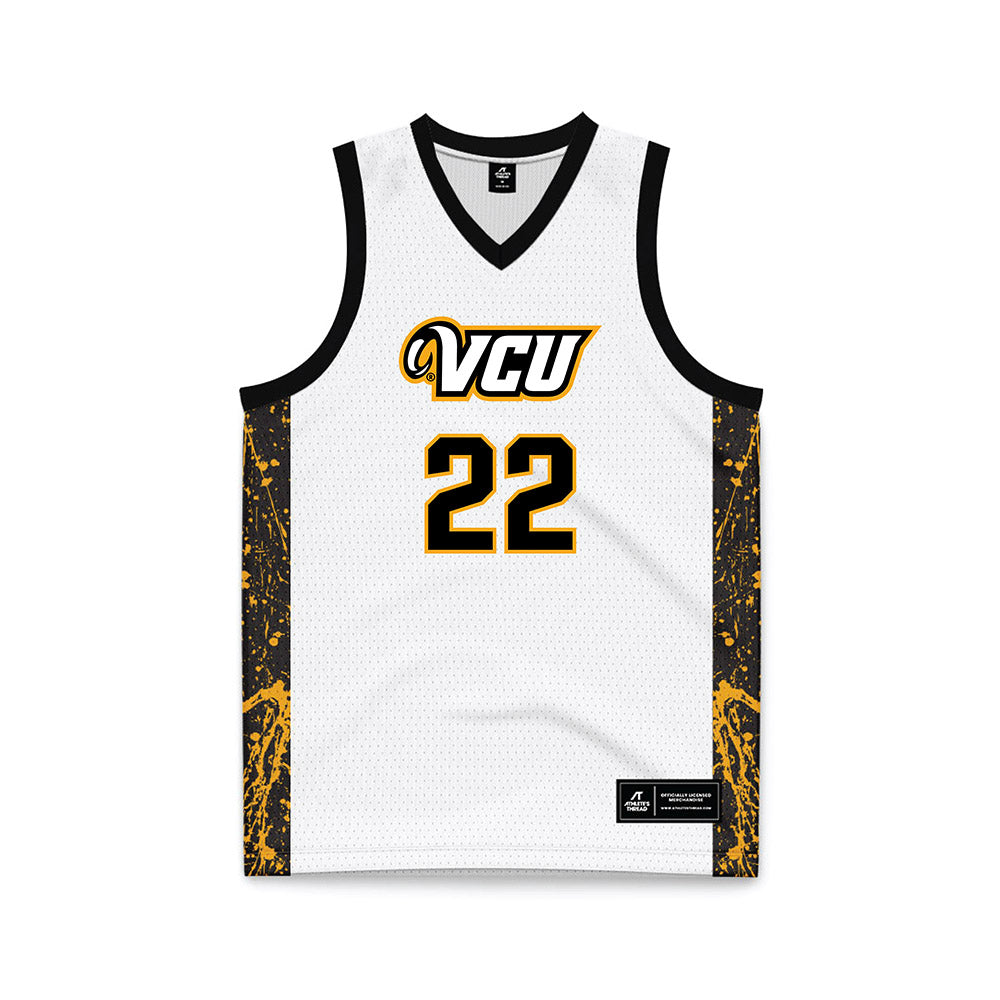VCU - NCAA Men's Basketball : Keyshawn Mitchell - White Basketball Jersey-0