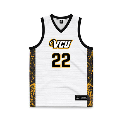 VCU - NCAA Men's Basketball : Keyshawn Mitchell - White Basketball Jersey-0