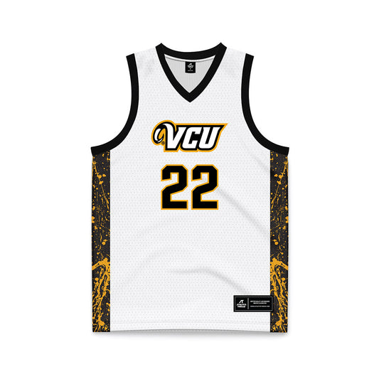 VCU - NCAA Men's Basketball : Keyshawn Mitchell - White Basketball Jersey-0