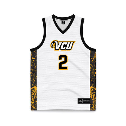 VCU - NCAA Men's Basketball : Jadrian Tracey - White Basketball Jersey-0