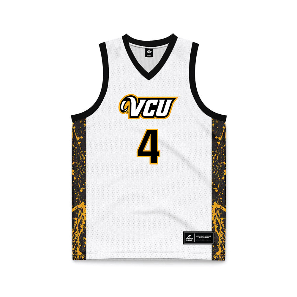 VCU - NCAA Men's Basketball : Ahmad Nowell - White Basketball Jersey-0