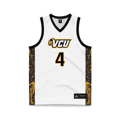 VCU - NCAA Men's Basketball : Ahmad Nowell - White Basketball Jersey-0